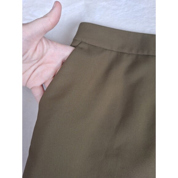 Halogen Skirt sz 6 Green Straight Pencil Knee Stretch Career Church Slim Pockets - Picture 5 of 11